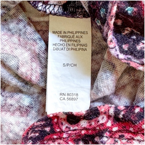 Lucky Brand Moroccan Tile Print Tee S - Picture 12 of 15